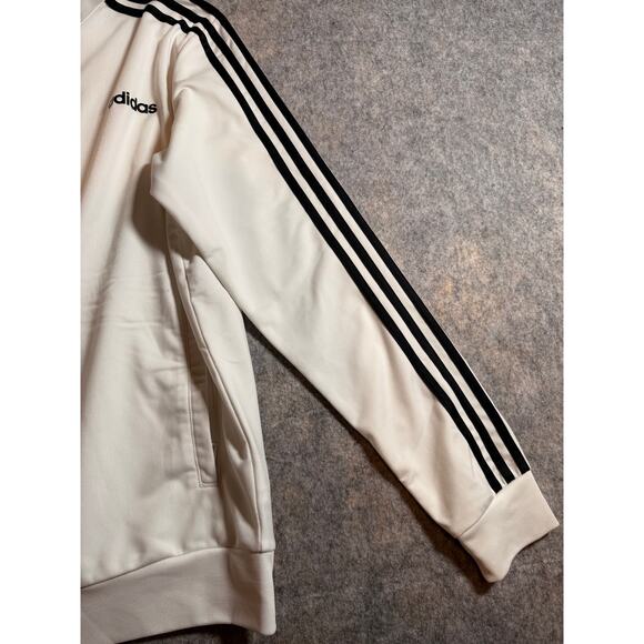 Retro Adidas Full Zip Three Stripes White Jacket Women's Size Small (S) - Picture 4 of 6